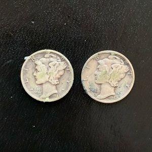Pair of mercury dimes